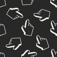 Doodle pointer seamless pattern background N2