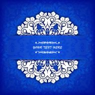 Abstract vector circle floral ornamental border Lace pattern design White N28