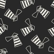 doodle lighthouse seamless pattern background N2