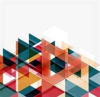 Abstract geometric background Modern overlapping triangles N536