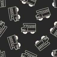 Doodle SUV seamless pattern background N2