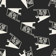 Doodle Signboard seamless pattern background N2