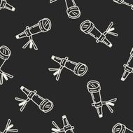 Doodle Telescope seamless pattern background N2
