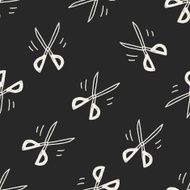 Doodle Scissors seamless pattern background N2