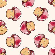 mushroom cartoon seamless pattern background N2