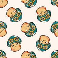 mushroom cartoon seamless pattern background N3