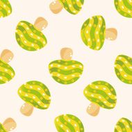 mushroom cartoon seamless pattern background N10