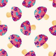 mushroom cartoon seamless pattern background N17