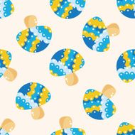 mushroom cartoon seamless pattern background N18