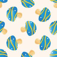 mushroom cartoon seamless pattern background N21