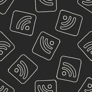 Doodle Signal seamless pattern background N2