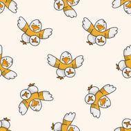 Animals play football cartoon seamless pattern background N17
