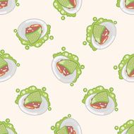 decorating cake icon 10 cartoon seamless pattern background N7