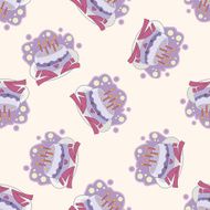 decorating cake icon 10 cartoon seamless pattern background N8