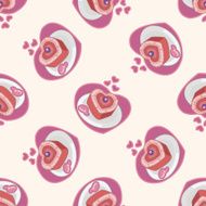 decorating cake icon 10 cartoon seamless pattern background N9