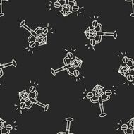 Doodle Streetlights seamless pattern background N2