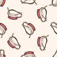 circus props cartoon seamless pattern background N3