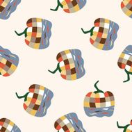 style pumpkin cartoon seamless pattern background N2