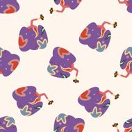 style pumpkin cartoon seamless pattern background N5