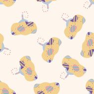 style pumpkin cartoon seamless pattern background N7