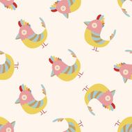 bird cartoon seamless pattern background N38