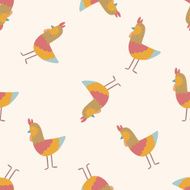 bird cartoon seamless pattern background N41