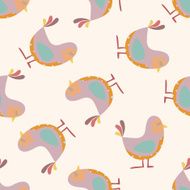 bird cartoon seamless pattern background N42