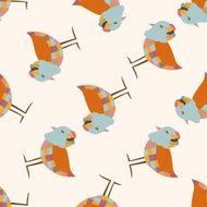 bird cartoon seamless pattern background N44