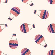 style hot air ballon cartoon seamless pattern background N28