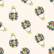 style hot air ballon cartoon seamless pattern background N29