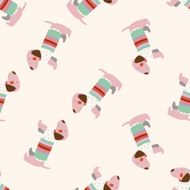 animal dog cartoon seamless pattern background N25