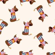 animal dog cartoon seamless pattern background N27