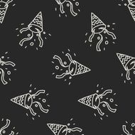 doodle Firecrackers seamless pattern background N2