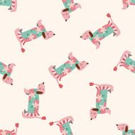animal dog cartoon seamless pattern background N29