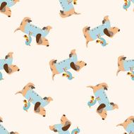 animal dog cartoon seamless pattern background N30