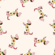 animal dog cartoon seamless pattern background N35