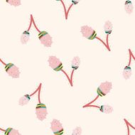flower cartoon seamless pattern background N27