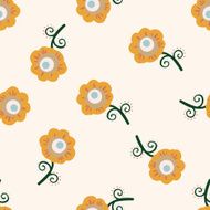 flower cartoon seamless pattern background N28