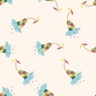 flower cartoon seamless pattern background N30