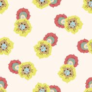 flower cartoon seamless pattern background N31