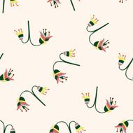 flower cartoon seamless pattern background N32