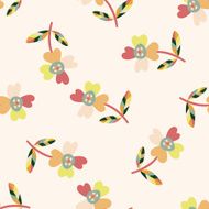 flower cartoon seamless pattern background N34
