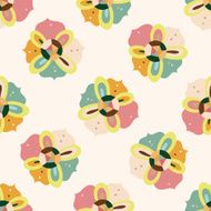 flower cartoon seamless pattern background N35