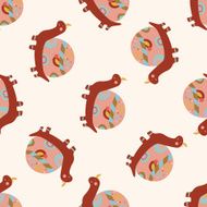 animal turtle cartoon seamless pattern background N17