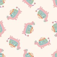 animal turtle cartoon seamless pattern background N18