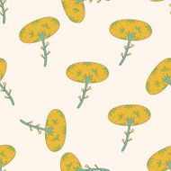 flower cartoon seamless pattern background N41