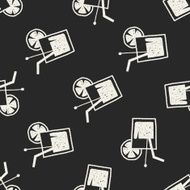 doodle fruit juice seamless pattern background N2