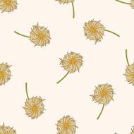 flower cartoon seamless pattern background N46