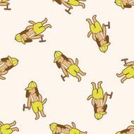 animal dog cartoon seamless pattern background N36