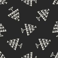 doodle dessert seamless pattern background N2